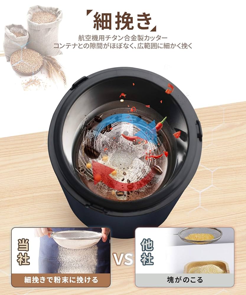 ☆多機能　高性能　コーヒーミル 電動 粉末 水洗い可能 豆挽き IwaiLoft 電動コーヒーミル コーヒーグラインダー ミルミキサー
